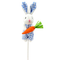 Homespun Easter Blue Bunny Pick, 12"