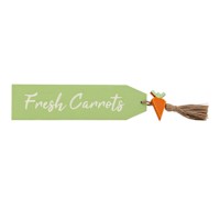 Homespun Easter Green Carrots Sign, 14"