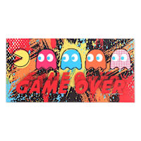 Pacman Graffiti Canvas Wall Art, 24x12