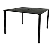 Grammercy Square Patio Dining Table, Black