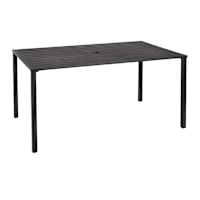 Grammercy Rectangle Patio Dining Table, Black