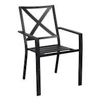 Crosby St. Grammercy X Back Dining Chair, Black