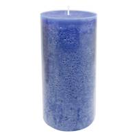 Blue Sponge Pillar Candle, 3x6