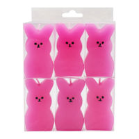 Bunny Brights 6-Pack Pink Rabbit Tealight Candles