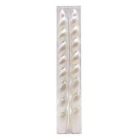 Providence 2-Pack White Twisted Taper Candles