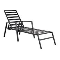 Crosby St. Grammercy Black Chaise Lounge Chair