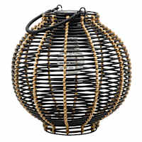 10In Rattan Solar Lantern