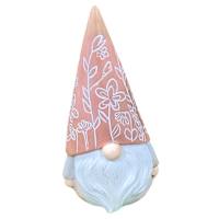 Honeybloom Pink Gnome Outdoor Garden Statue, 8"
