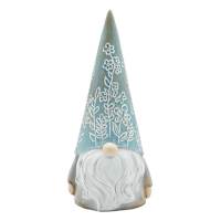 Honeybloom Blue Gnome, Outdoor Garden Statue,12"