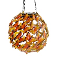 Butterfly Ball Outdoor Solar Lantern, 8"