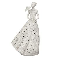 Resin Flower Lady LED Statue, 18"