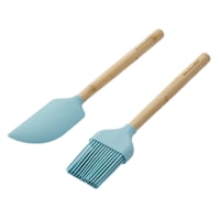 KitchenAid 2-Piece Mineral Water Blue Bamboo Spatula & Basting Brush