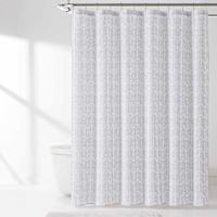 13-Piece Aster Geo Rain Washed Shower Curtain Set, 72"