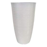 Millie White Tall Outdoor Planter, Medium
