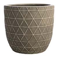 Grey Patterned Outdoor Planter, Small