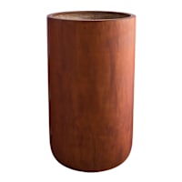 Teak Brown Tall Outdoor Planter, Large