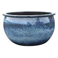 Blue Reactive Glaze Outdoor Planter, Large