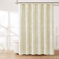 Found & Fable Cream Lotus Floral Print Single Shower Curtain, 72"