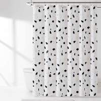 Crosby St. Terrazzo Stone with Glitter Print Shower Curtain, 72"