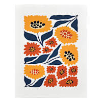 Bright Flowers Canvas Wall Art, 12x16