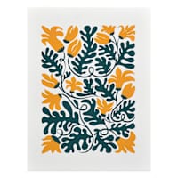 Vine Flowers Canvas Wall Art, 12x16