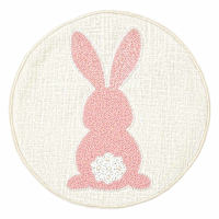 Homespun Easter Semi-Beaded Bunny Placemat, 15"