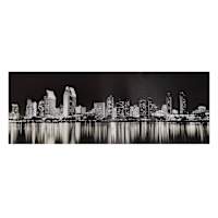 San Diego Lights Canvas Wall Art, 36x12