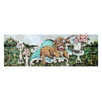 Glam Cow Canvas Wall Art, 36x12