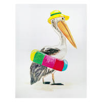 Beach Bum in Floatie Canvas Wall Art, 12x16