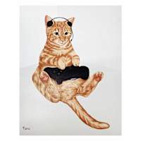 Rascal Cat Canvas Wall Art, 12x16