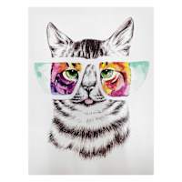Cat in Cosmic Glasses Canvas Wall Art, 12x16