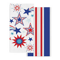 Set of 2 Happy Fourth Kitchen Towels