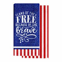 Set of 2 Land of the Free Kitchen Towels