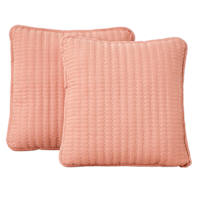Honeybloom 2-Pack Pink Washed Microfiber Throw Pillows, 18"