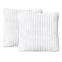 Honeybloom 2-Pack White Washed Microfiber Throw Pillows, 18"