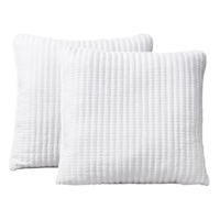 Honeybloom 2-Pack White Washed Microfiber Pillows, 24"