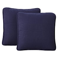 Crosby St. 2-Pack Navy Blue Washed Microfiber Throw Pillows, 18"