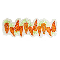 Homespun Easter Semi-Beaded Tossed Carrots Table Runner, 36x13