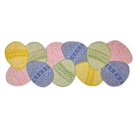Homespun Easter Semi-Beaded Egg Table Runner, 36x13