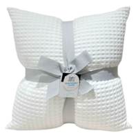 Crosby St. 2-Pack White Waffle Throw Pillows, 18"