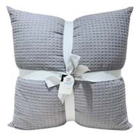 Crosby St. 2-Pack Grey Waffle Throw Pillows, 24"