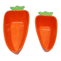 Homespun Easter Set of 2 Carrot Candy Bowl