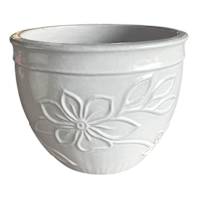 White Flora Outdoor Planter, Large