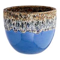 Blue Kalia Ceramic Outdoor Planter, Large