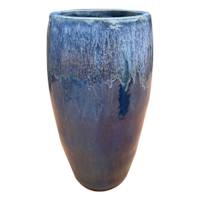 Blue Hancock Ceramic Outdoor Planter, Medium