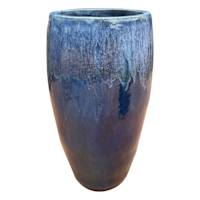 Blue Hancock Ceramic Outdoor Planter, Small