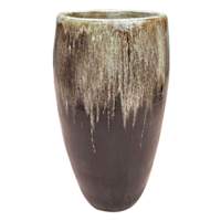Hancock Brown Ceramic Outdoor Planter, Large