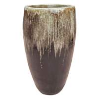 Brown Hancock Ceramic Outdoor Planter, Small