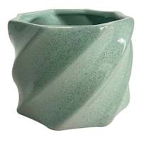 Indoor Swirl Green Planter, 4"