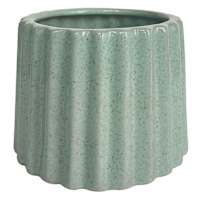 Indoor Green Ribbed Planter, 4"
